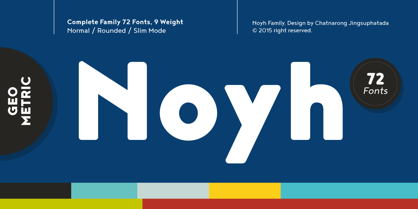 Przykład czcionki Noyh Heavy Italic